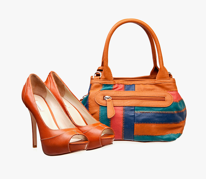Orange Shoes & Bag